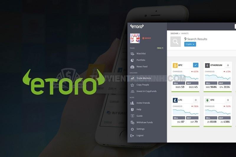 eToro phân chia tài khoản theo phân khúc khách hàng với khối lượng giao dịch chênh lệch