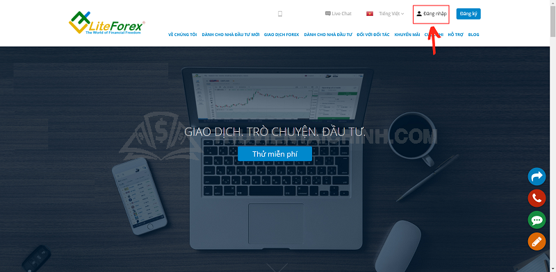 Hướng dẫn mở tài khoản LiteForex
