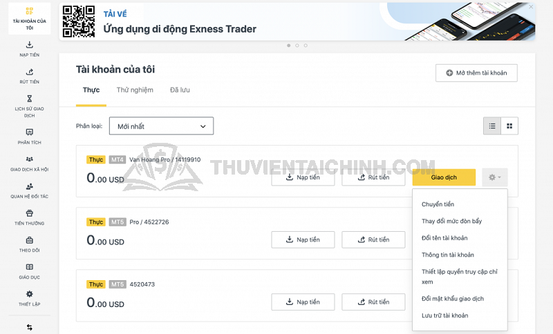 Hướng dẫn tải phần mềm MT4 Exness về máy tính và điện thoại