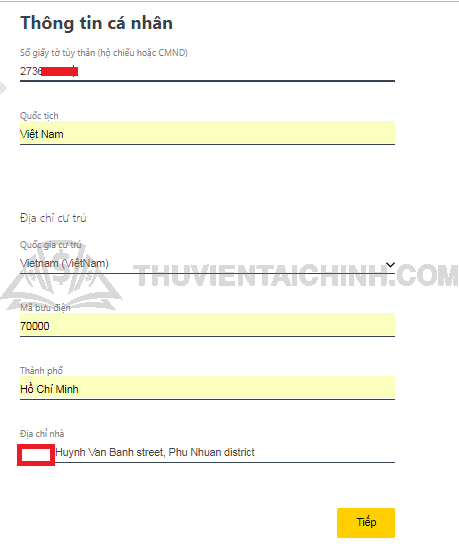 Xác thực lại toàn bộ thông tin cá nhân