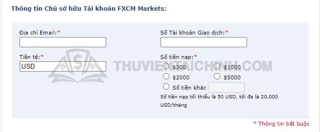 Kê khai những thông tin bắt buộc