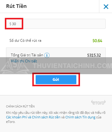 Những thủ tục đơn giản khi rút tiền sàn eToro
