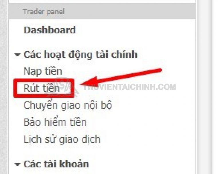 Rút tiền sàn FBS