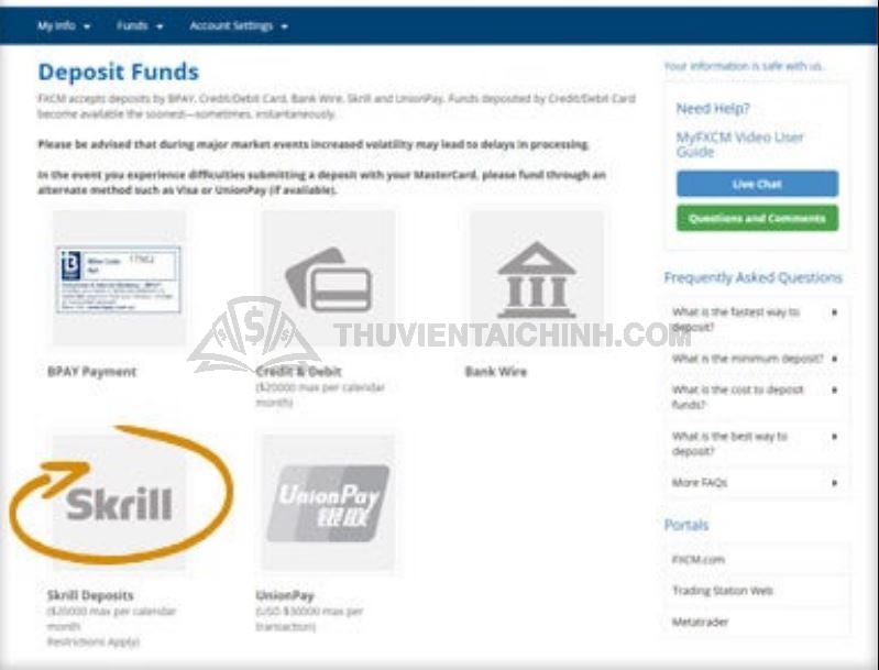 Rút tiền qua ví Skrill là hình thức phổ biến
