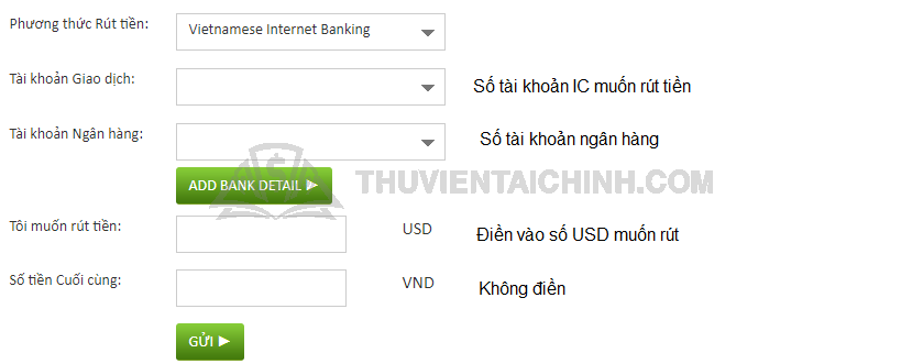Hoàn tất rút tiền