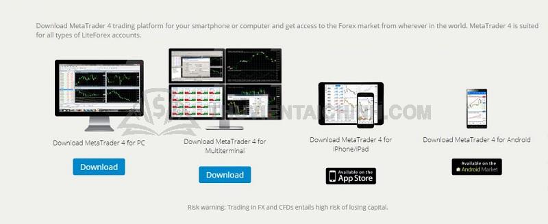 Hướng dẫn tải phần mềm MT4 LiteForex về máy tính và điện thoại