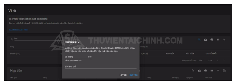 Hướng dẫn rút tiền sàn FTX