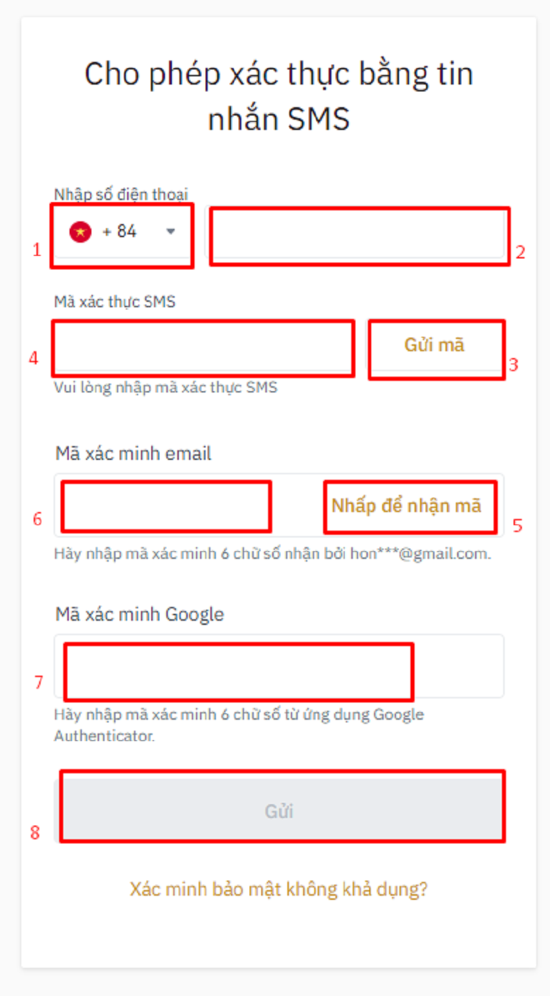 Binance không gửi SMS: Hướng dẫn cách khắc phục chi tiết