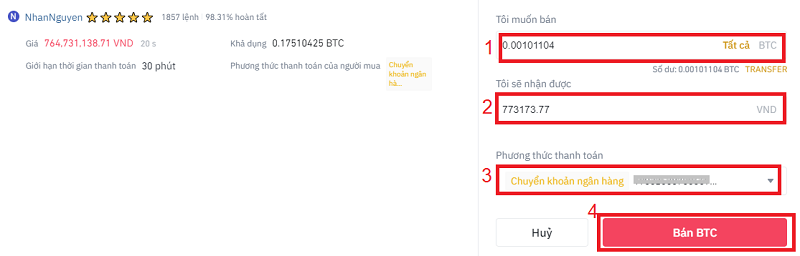 Cách bán coin trên Binance để thu tiền VNĐ về tài khoản ngân hàng