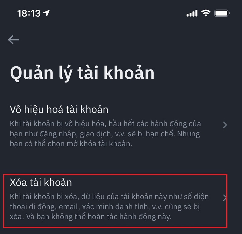 Cách xoá tài khoản Binance và vô hiệu hóa tài khoản Binance nhanh nhất