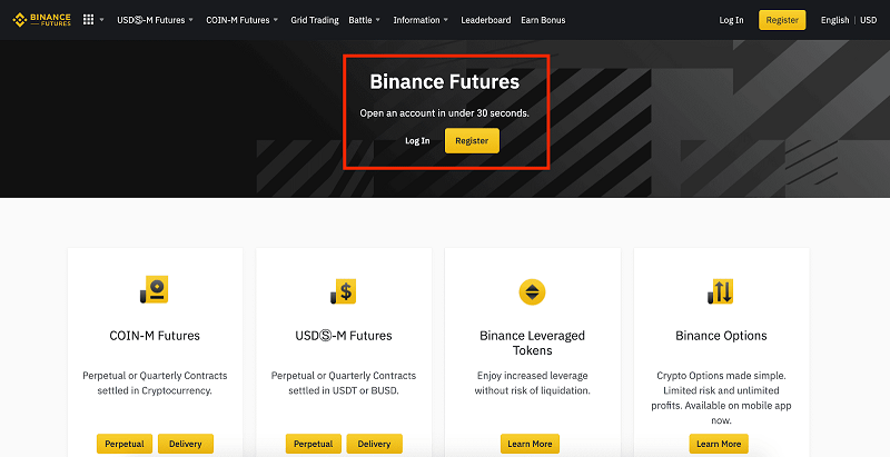 Hướng dẫn chơi futures trên Binance: Mở tài khoản Futures
