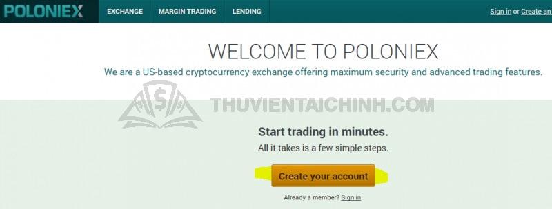 Hướng dẫn nạp tiền vào tài khoản sàn Poloniex