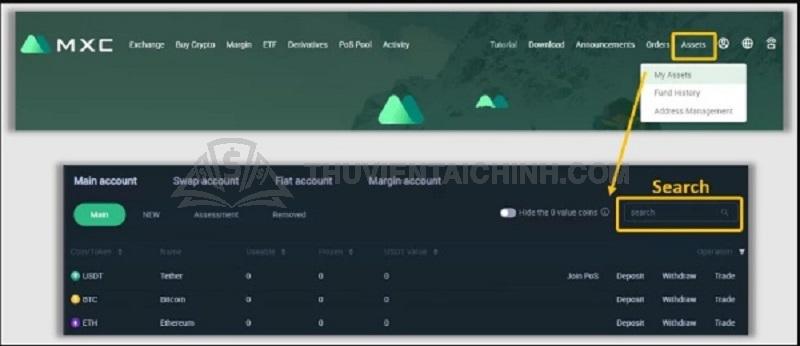 Hướng dẫn nạp tiền vào tài khoản sàn MXC( MEXC)