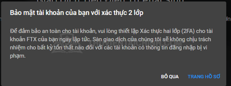 Hướng dẫn nạp tiền vào tài khoản sàn FTX