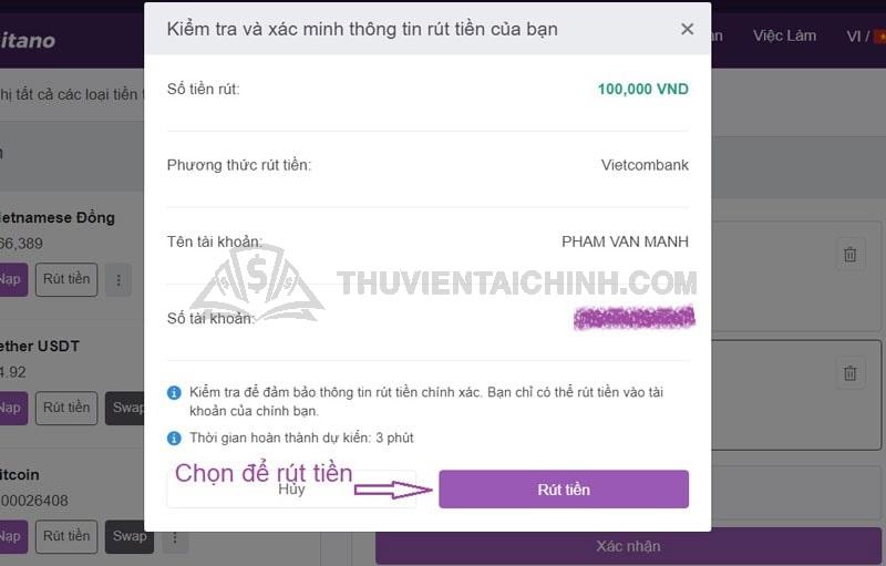 Hướng dẫn rút tiền sàn Remitano