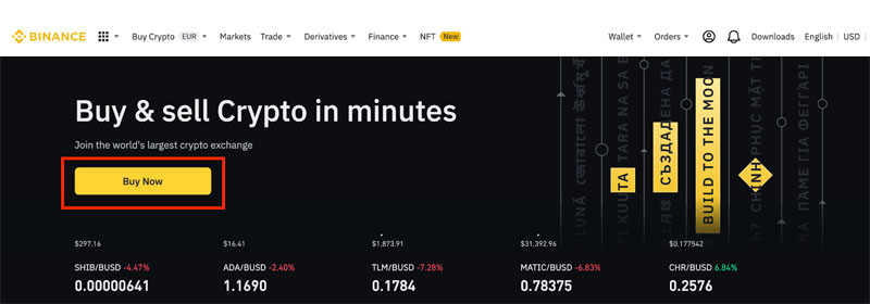 Bước 4: Tiến hành mua đồng coin trên sàn Binance