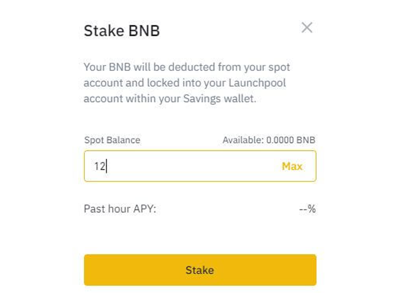 Stake BNB