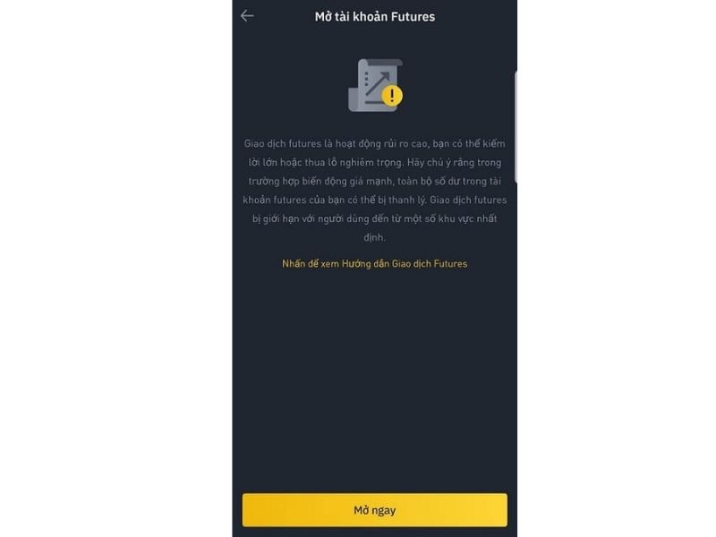 Cách mở tài khoản Binance Futures