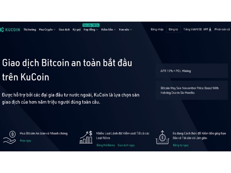 Giao dịch an toàn trên Kucoin