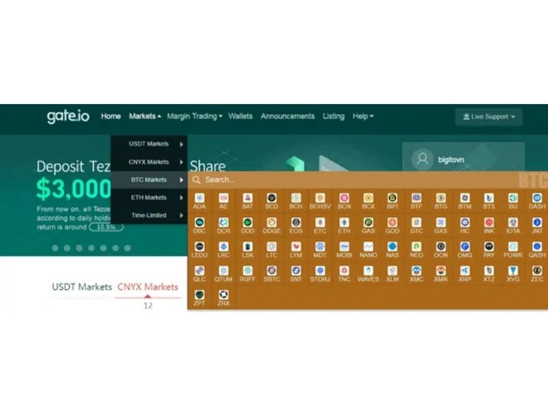 Hướng dẫn giao dịch sàn Gate.io