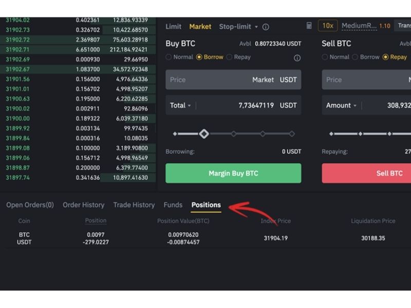 Hướng dẫn cách chơi Margin trên Binance