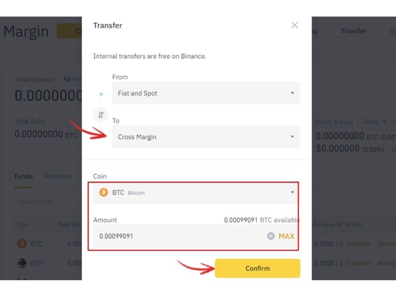 Hướng dẫn cách chơi Margin Binance