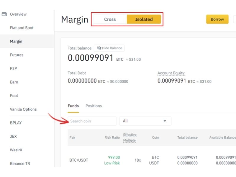 Hướng dẫn cách chơi Margin trên Binance