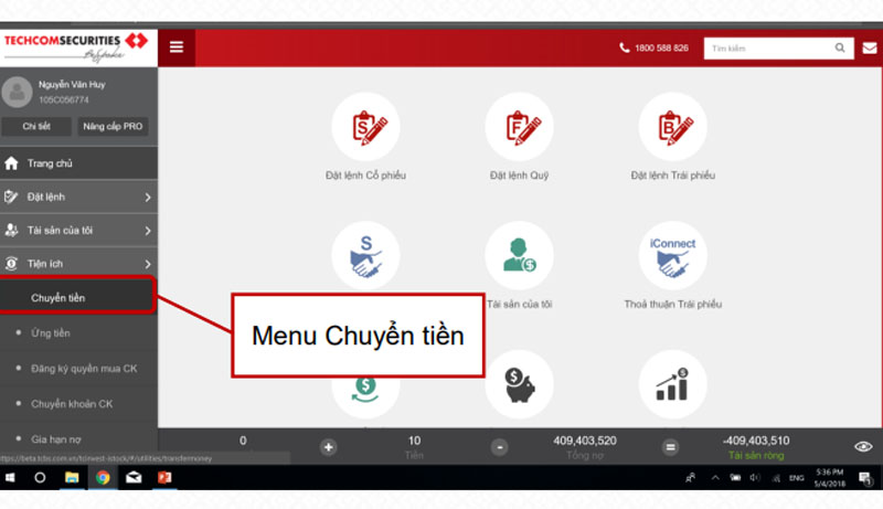 Đăng nhập vào tài khoản TCinvest
