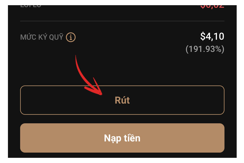 Chọn tiếp đến nhấn rút