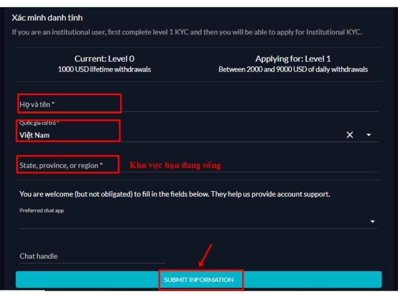 Hướng dẫn xác minh danh tính cá nhân (KYC) tại sàn giao dịch FTX