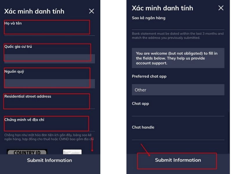 Xác minh danh tính cá nhân (KYC) trên sàn giao dịch FTX