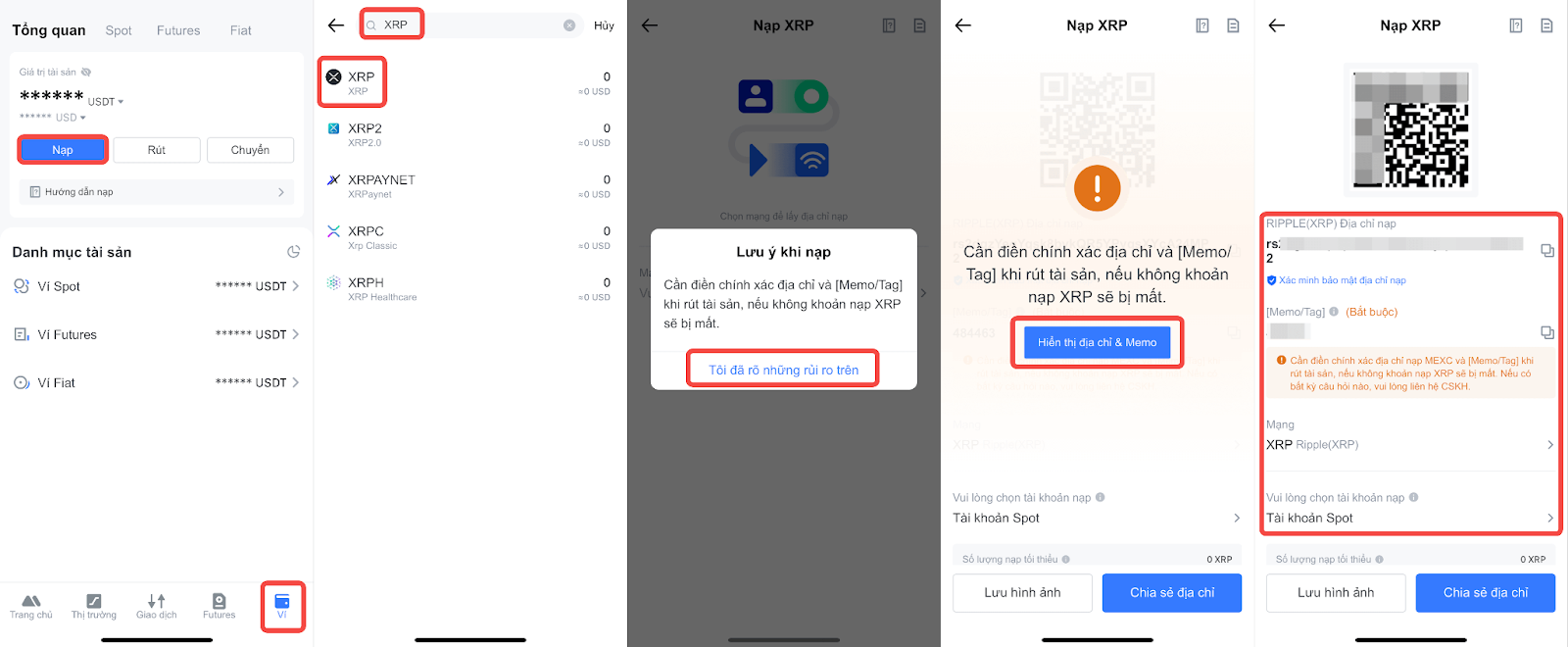 Hướng dẫn điền mã Memo/Tag khi nạp tiền