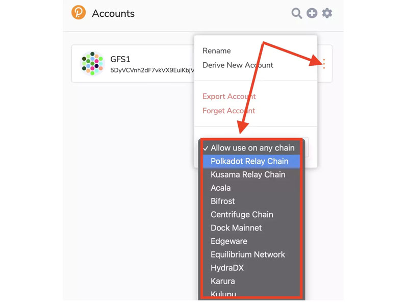 Chuẩn bị sẵn cho mình ví Polkadot.js