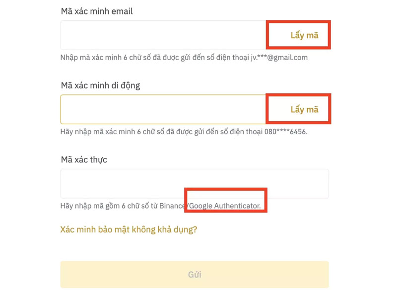 Điều hướng chọn vào “LẤY MÔ