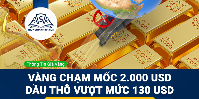 Giá vàng chạm mốc 2.000 USD