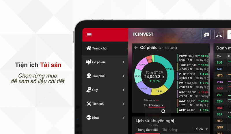 App đầu tư tiền ảo TC Invest
