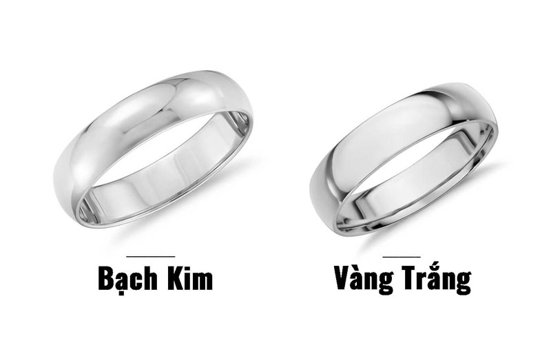 Cách phân biệt bạch kim với vàng trắng