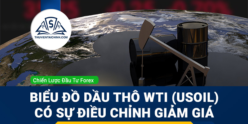 Biểu đồ dầu thô WTI (USOIL) có sự điều chỉnh giảm giá