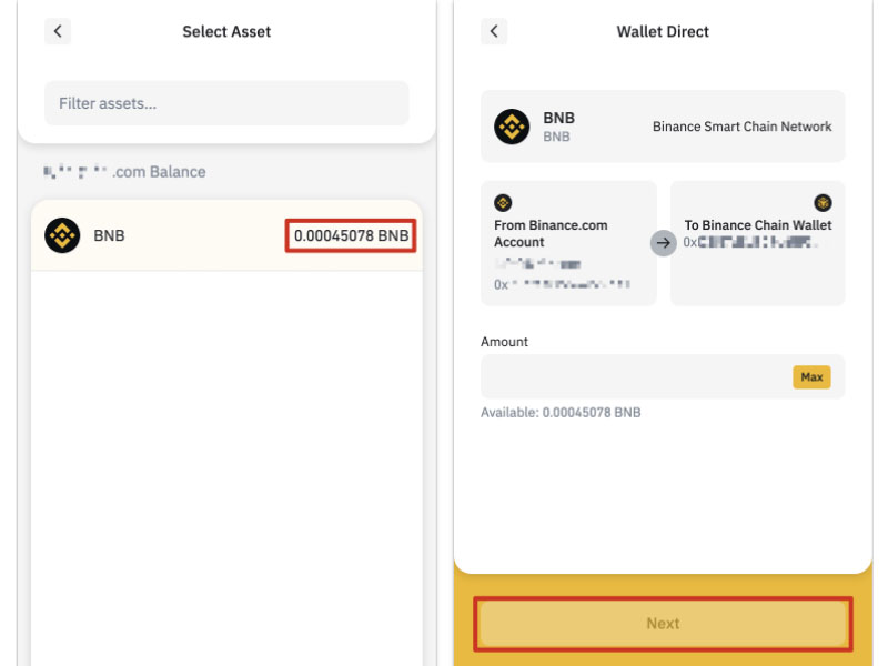 Hướng dẫn nạp BNB vào Binance chain wallet từ tài khoản Binance