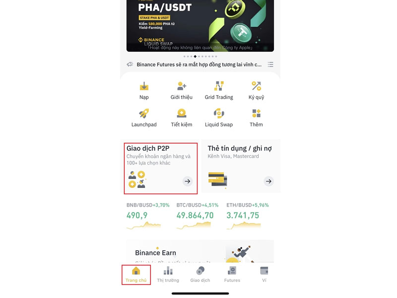 P2P và nhấn chọn mua.