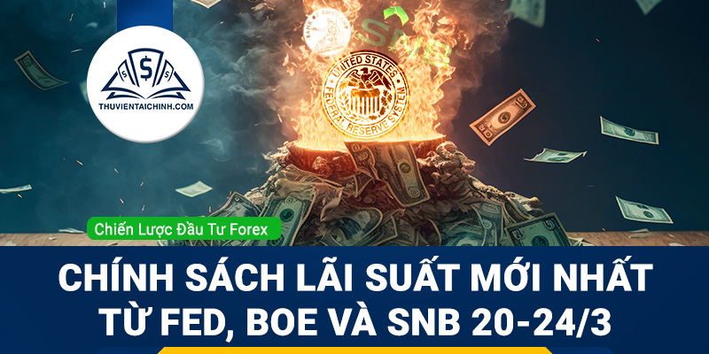 Chính sách lãi suất mới nhất từ Fed, BOE và SNB 20-24/3