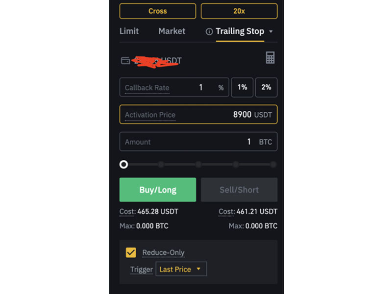 Hướng dẫn sử dụng công cụ Trailing Stop cho lệnh Short