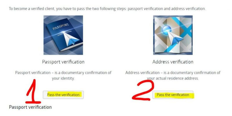 Nhấn chọn vào xác minh ID và Address