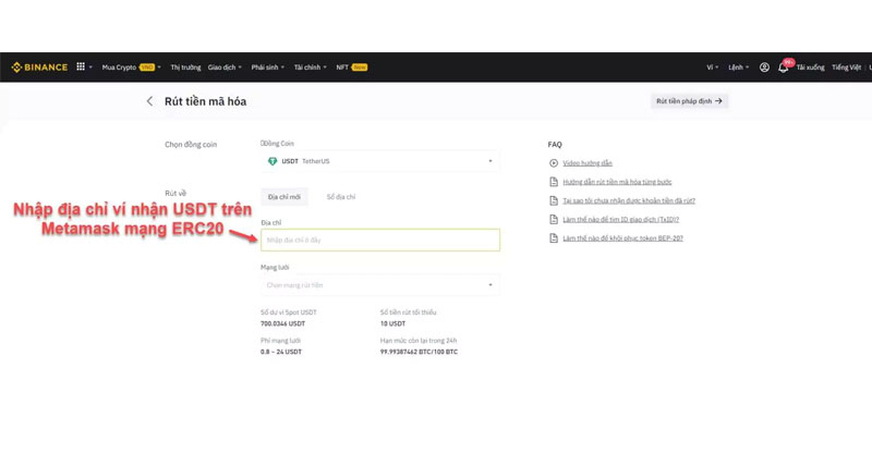 Copy địa chỉ ví Metamask