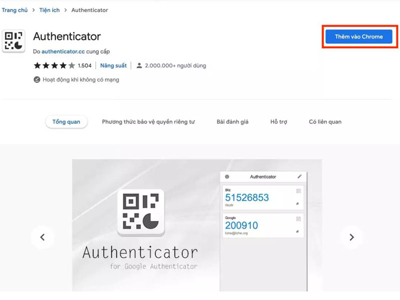 Hướng dẫn cài đặt Google Authenticator trên Chrome