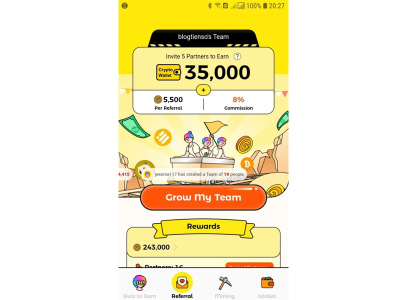 Hướng dẫn kiếm tiền với ứng dụng Wild Cash thông qua Referral