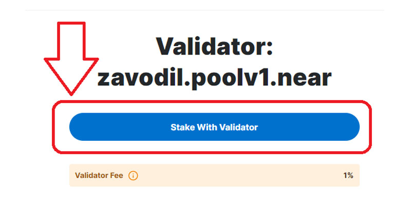 “Stake With Validator”
