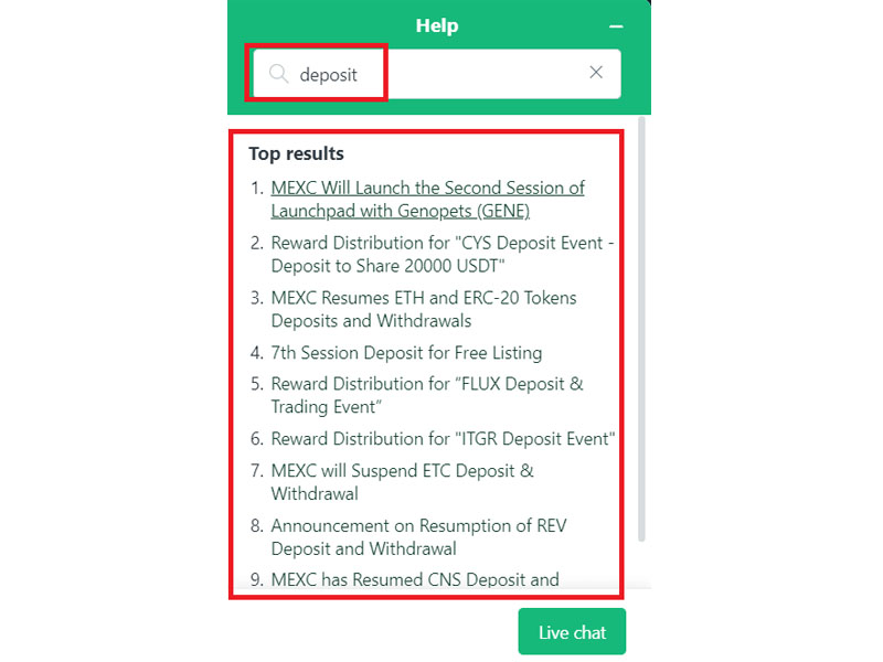 Hãy nhấn chọn vào nút “LIVE CHAT”