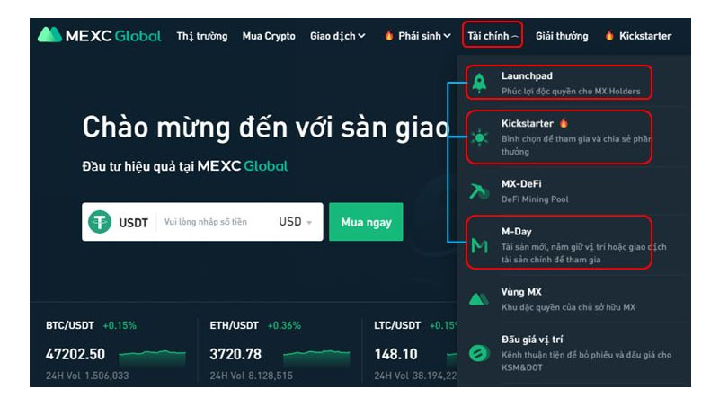 Bước 2: Hold MX token