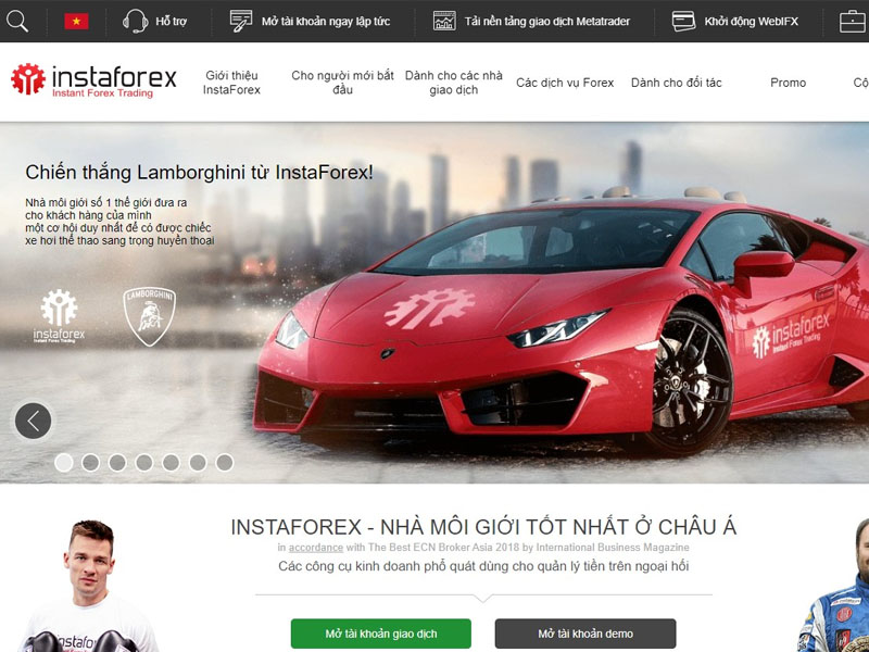Đăng nhập tài khoản sàn Insta Forex